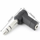 90 Degrees 6.5mm 1/4"Male plug to 3.5mm 1/8"Female Jack Stereo  Audio Adapte_kz