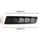 2PCS Universal Carbon Fiber Look Style Hood Vent Louver Cooling Panel Trim  3C