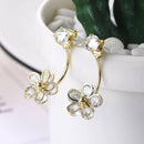 Exquisite Zircon Crystal Flower Earrings Hoop Drop Dangle Women's Jewelry Gifts
