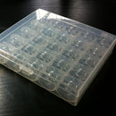 25 Spools Clear Bobbins in Case Organizer Storage Box Holder Sewing Machine BX