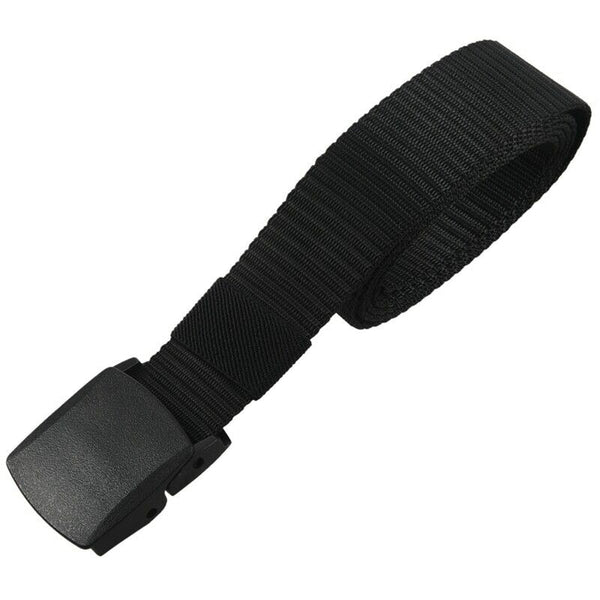 5X(Wild Men's Canvas Belt Metal Free Plastic Automatic Buckle R1B8)