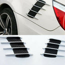 2Pcs Shark Gills Car Exterior Decor Stickers Side Vent Air Flow Fender