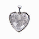 60pcs Heart Pendant Trays Bright Glass Cabochon for Photo DIY Jewellery MakingOZ