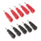 10Pcs 4mm Male Retractable Stackable Banana Plug Wire Connectors Red + Black