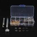 200 Sets Metal Eyelet with Washer Leather Craft Repair Clothing Accessories