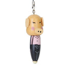 Cute Animal Wooden Cartoon Match Head Ballpoint Pen Key Chain---Random Styl L1X6