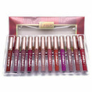 Fana 12 Pcs Non-Stick Cup Matte Colorful Fruity Lip Gloss Lipstick Set Gift
