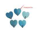 5pcs Self Adhesive Heart Shape Hooks Stainless Steel Coat Towel Rack HoldeJ Kw