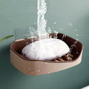 Wall Mounted Self Adhesive Soap Sponge Dish No Drilling Storage Box Rack Sh