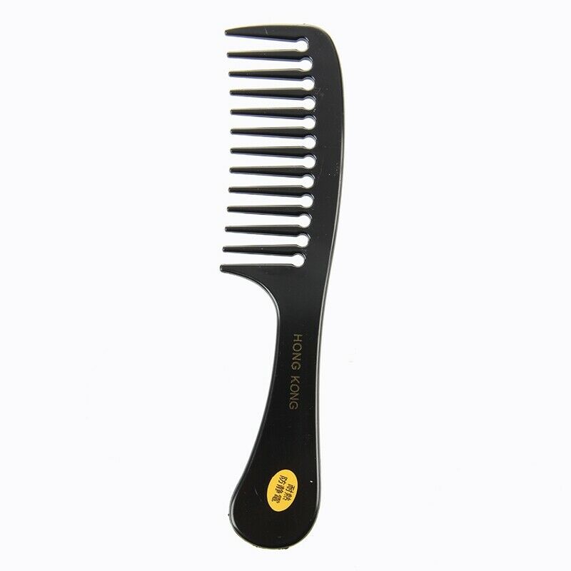 2 Pcs Hairstyle DIY Wide Tooth Plastic Curly Hair Care Handgrip Comb 9" S7E2