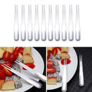 10Pcs Stainless Steel Forks For Salad Dessert Fruit Snacks Cake Dinner Tab LFA