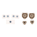 1 Set Button Conductive Rubber Pad for Sony PS4 w/ 2x Aim Assistance Ring