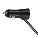 Quelima 4 Usb Port Car Charger 2.4A With 4.9Ft Extension Cord Cable For Bac