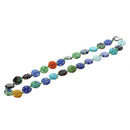Millefiori Glass Lampwork Coin Beads Necklace HOT TRENDY