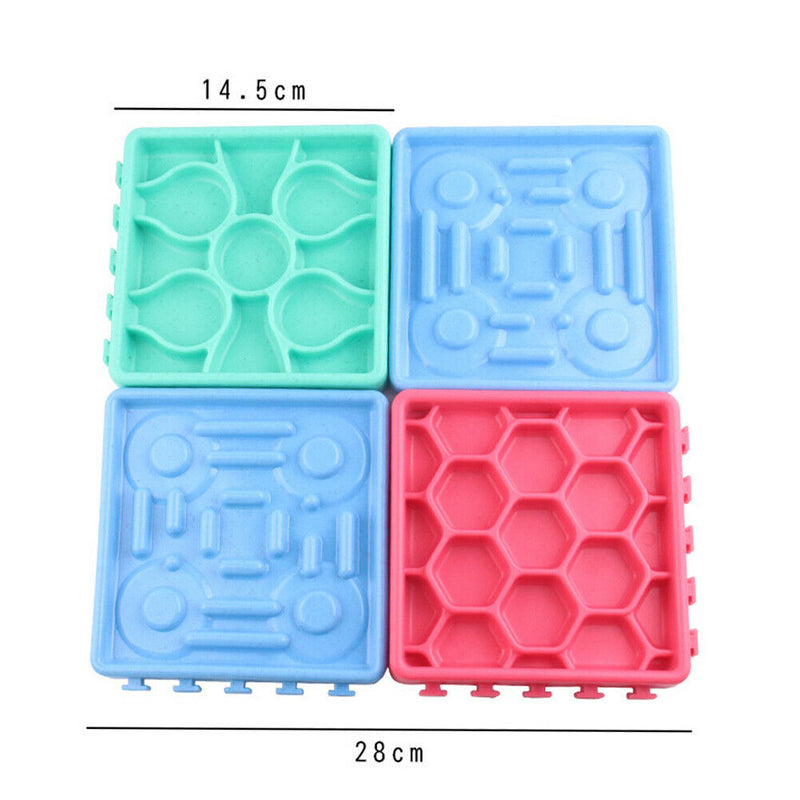 4Pcs Portable Pet Dog Puppy Bowls Non-Slip Suction Cups Design Food Feeder Effic