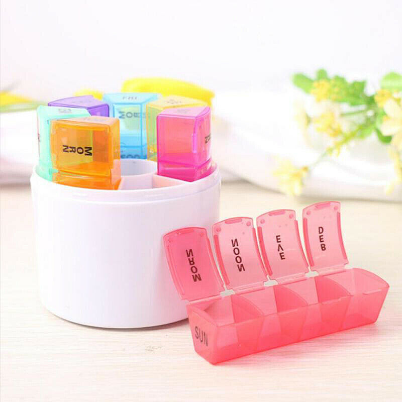 7 Day Style Pill Medicine Kit Tablet Pillbox Dispenser Organizer Case Pill  R9T2