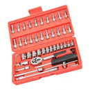 46-Piece 1/4-Inch 6.3mm Car Auto Automobile Repair Tool Ratchet Wrench Drive