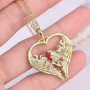 Love Heart Bird Necklace Bird on a Heart Shaped Tree Branch Nacklace A0M2 G Q7Z4