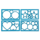 4pcs Plastic Fondant Cake Embossing Mold DIY Sugarcraft Decorative Mould  A