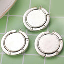 1Pc Portable Folding Hook Alloy Purse Bag Holder Circle Shape Bag Accessorie Ew