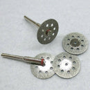 10pcs Diamond Cut Off Disc Cutting for Proxxon Tool +2 PCs Mandrel