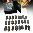 Divination Handmade Rune Stones Card Set Nordic with Bag Props Home Toys