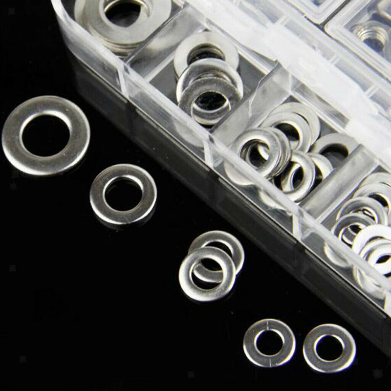 M2,M3,M4,M5,M6,M8 Hex Nuts & Flat Washers Assortment Washer Nuts kit 137pcs