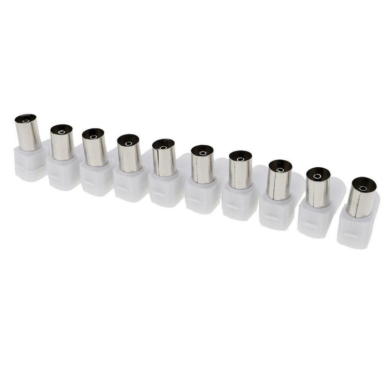 10pcs RF Female Plug+10pcs RF Male Plug Coaxial Connector Adapter for TV