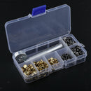 240x 6/8/12mm Double Cap Rivets Brass Stud Fixing Tools Kit For Leather Belt