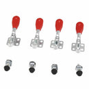 27Kg Short Bar Flanged Base Horizontal Toggle Clamps (4 Pieces)