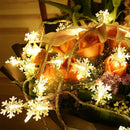 8 Modes LED String Lights Snowflake Night Light Home Xmas Fairy Lamps (B)