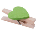Mini Love Heart Shape Wooden Clips Message Photo Holder Album Card Paper Pe W9V8