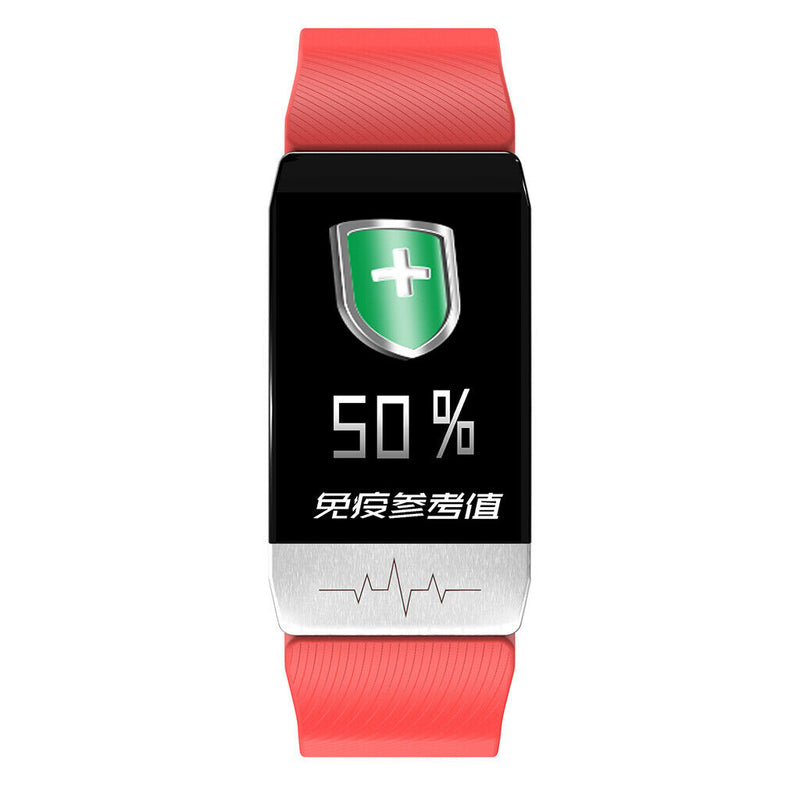 Waterproof Smart Bracelet Blood Pressure Smart Watch Sleep Monitor Red
