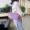 Alligator Pattern Handbag Women Leather Retro Totes Shoulder Bag (Purple)