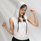 Sports Sleeveless Hooded Yoga Shirt Women Long Tank Tops Back Hollow Out Fi T1S4
