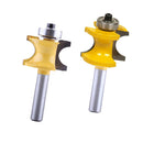 2pcs C3 Carbide Half Round Router Bit 1/2'' 5/8' Router Milling Cutter Bit