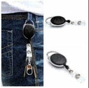 One Retractable Reel Recoil ID Badge Lanyard Name Tag Key Card Holder Belt V6H1