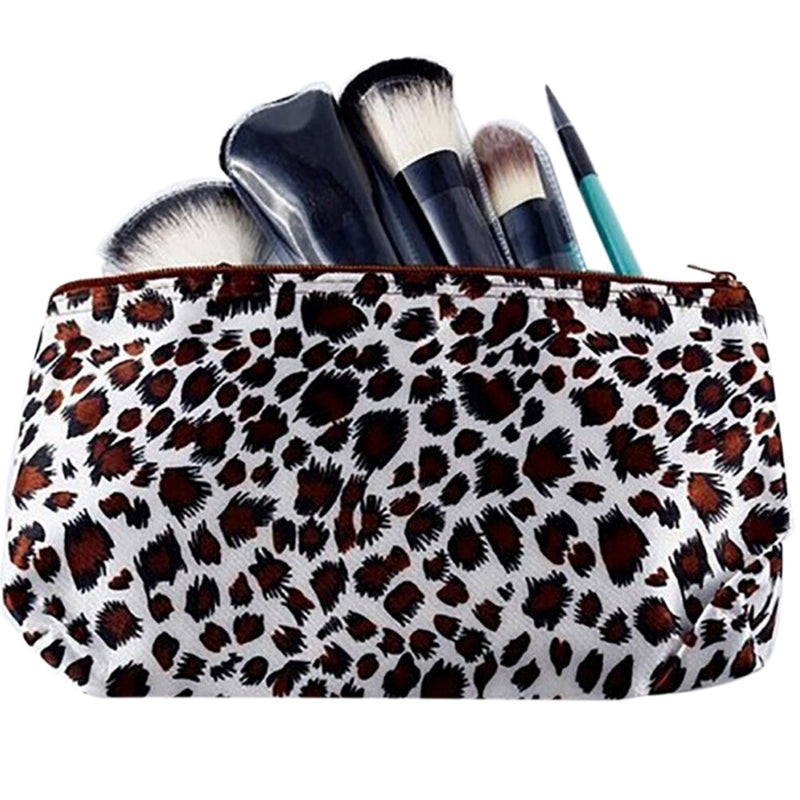 Leopard Travel Cosmetic Bag Makeup Pouch Toiletry Wash Organi Ew