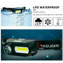 Super Bright Waterproof Head Torch Headlight LED USB Rechargeable Headlamp Fish
