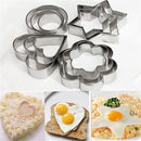 1Set/12Pcs Stainless Steel Cake Cookie Egg Fondant Mould Mold Sugarcraft Cutt 3C