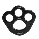 2Pcs High Strength 28KN Paw Rigging Plate Mountaineering Exploring Black