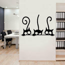 5X(Lovely Three Black Cat DIY Wall Stickers Animal Room Decoration persona Q2U5)