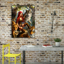 5D DIY Diamond Painting Full Drill Women and Wolf Cross Stitch Embroidery