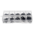 500Pcs Bass Carp Fishing Hooks Fishhook Bait Holder Kit Saltwater Freshwater
