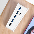 USB Hub with 5 USB A + 1 USB C Ports for PS5 PS5 Digital Edition White