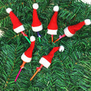 40 Pieces Mini Red Santa Claus Hats Christmas Hat for Lollipop Candy Cover,