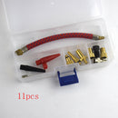 Pump Adapter Kit 11 Pcs Needle Valve Connector Foot Ball Airbed Tyre Bike