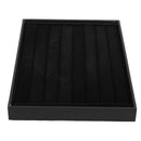 Velvet 65 Rings 7 line Slot Box Display Storage Case Tray Holder Black