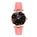 Women Casual Quartz Watches Leather Watchband Business Wristwatch (Pink) A