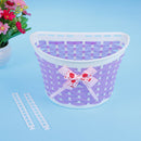 Bicycle Basket Front Bag Rear Hanging Basket Panniers Bike Bowknot Front Basket